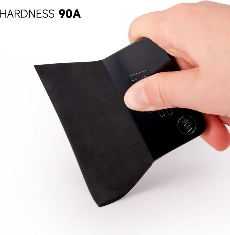 FOSHIO PPF Squeegee Vinyl Wrap Tool, 90A Hardness Anti-Scratch Rubber Scraper Soft TPU Mini Squeegee Window Tint Tool for Paint Protection Film, Squeegee for Window Cleaning (Black) - Image 3